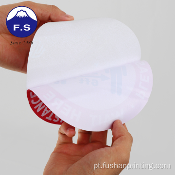 Adesivo de rótulo de papel de papel impermeável popular e barato